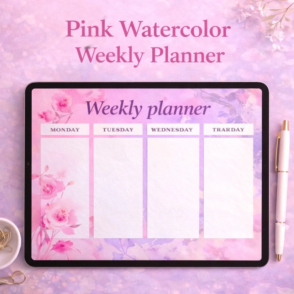 Weekly Planner Bundle - Pink, Orange, Purple